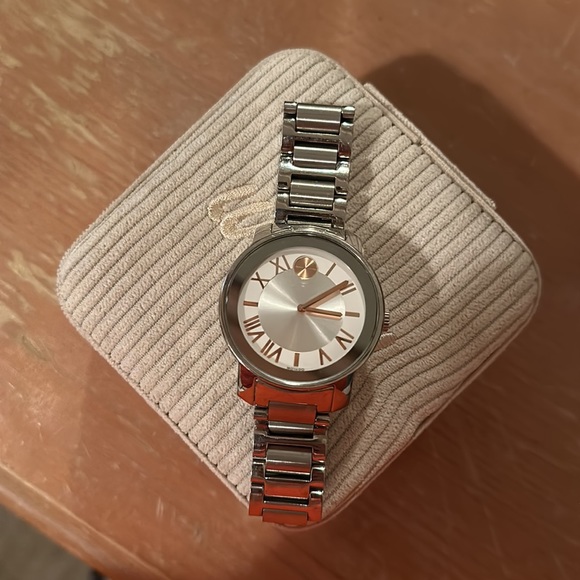 Movado Bold Stainless Steel Water Resistant Swiss Movement Watch - Picture 2 of 4